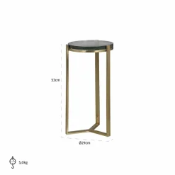 Richmond Interiors Bijzettafel Aubrey (Gold)