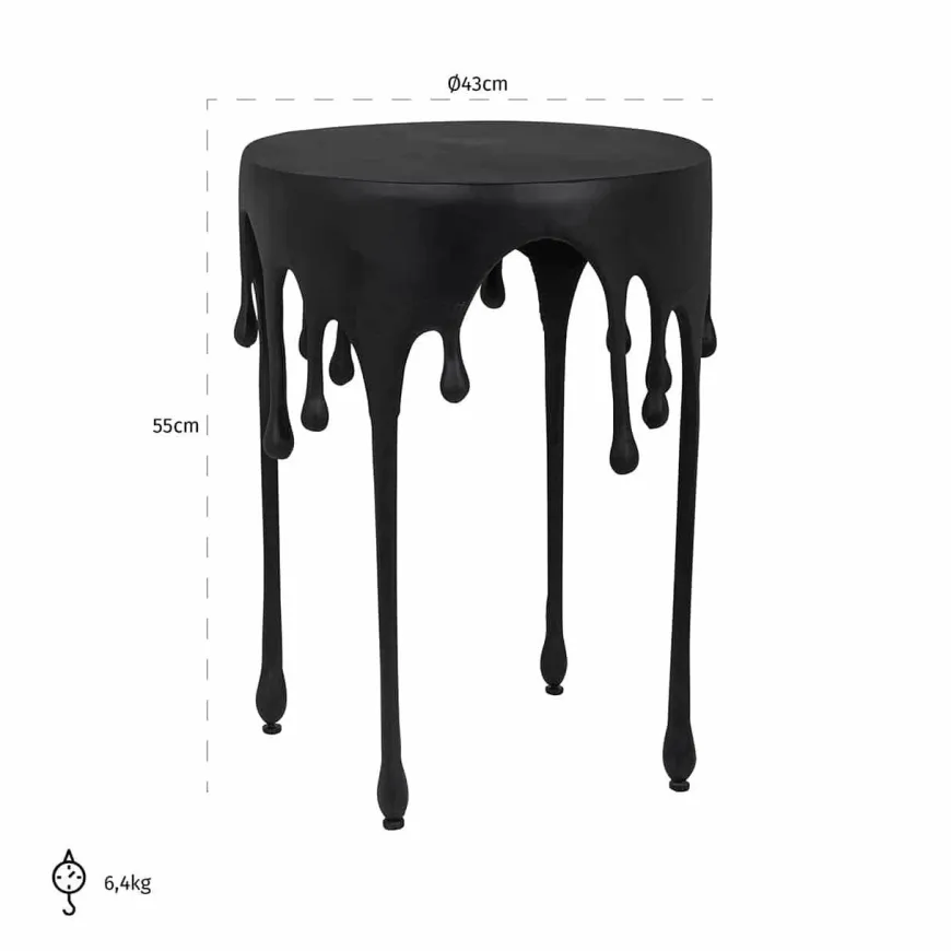 Richmond Interiors Bijzettafel Laila (Black)