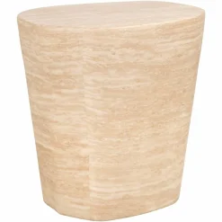 Richmond Interiors Bijzettafel Fictus Travertine faux Beige