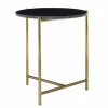 Richmond Interiors Bijzettafel Paige met marmeren top zwart