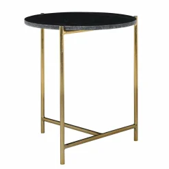 Richmond Interiors Bijzettafel Paige met marmeren top zwart