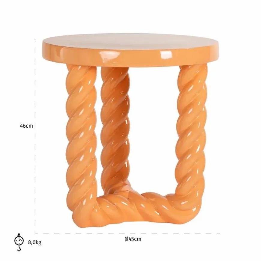 Richmond Interiors Bijzettafel Rosly oranje