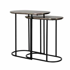 Richmond Interiors Bijzettafel Chandon set van 2 (Champagne gold)