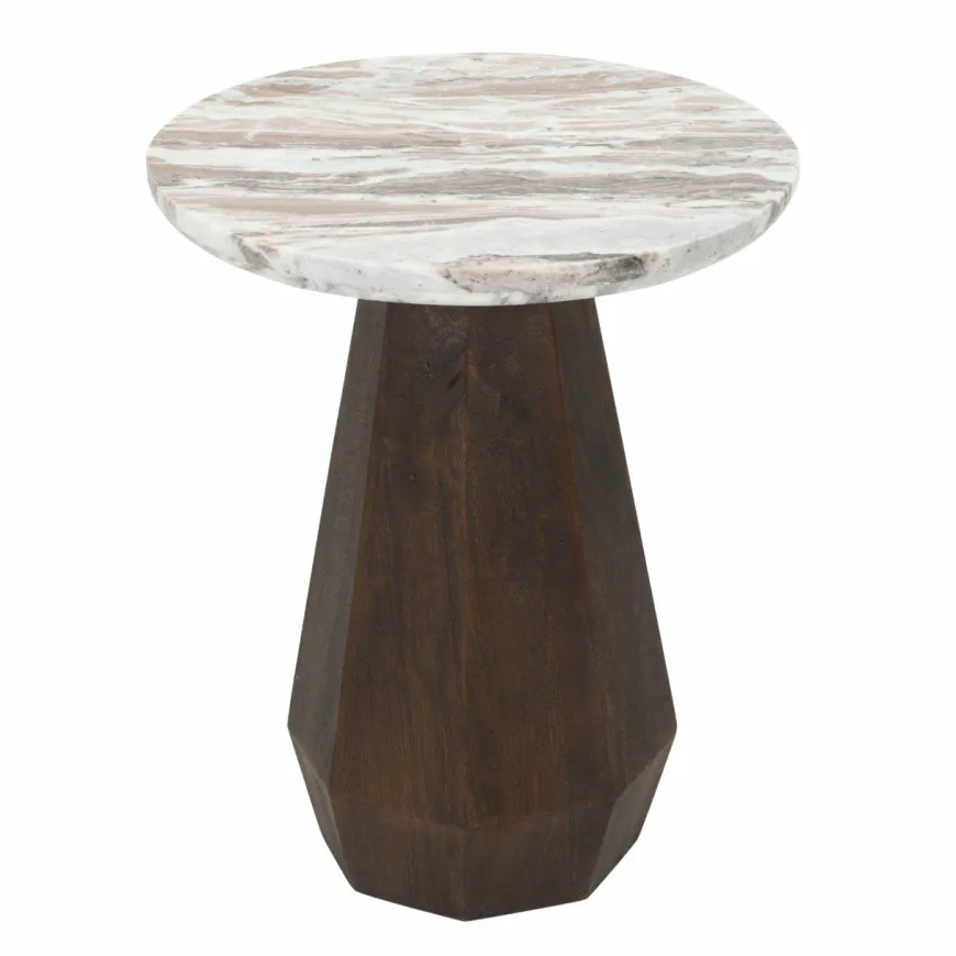 Richmond Interiors Bijzettafel Oberoy Blush beige 45Ø