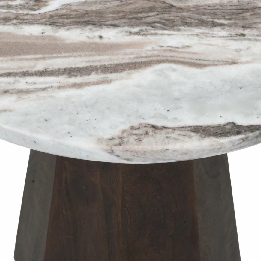 Richmond Interiors Bijzettafel Oberoy Blush beige 45Ø
