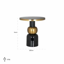 Richmond Interiors Bijzettafel Mose 51Ø (Black)