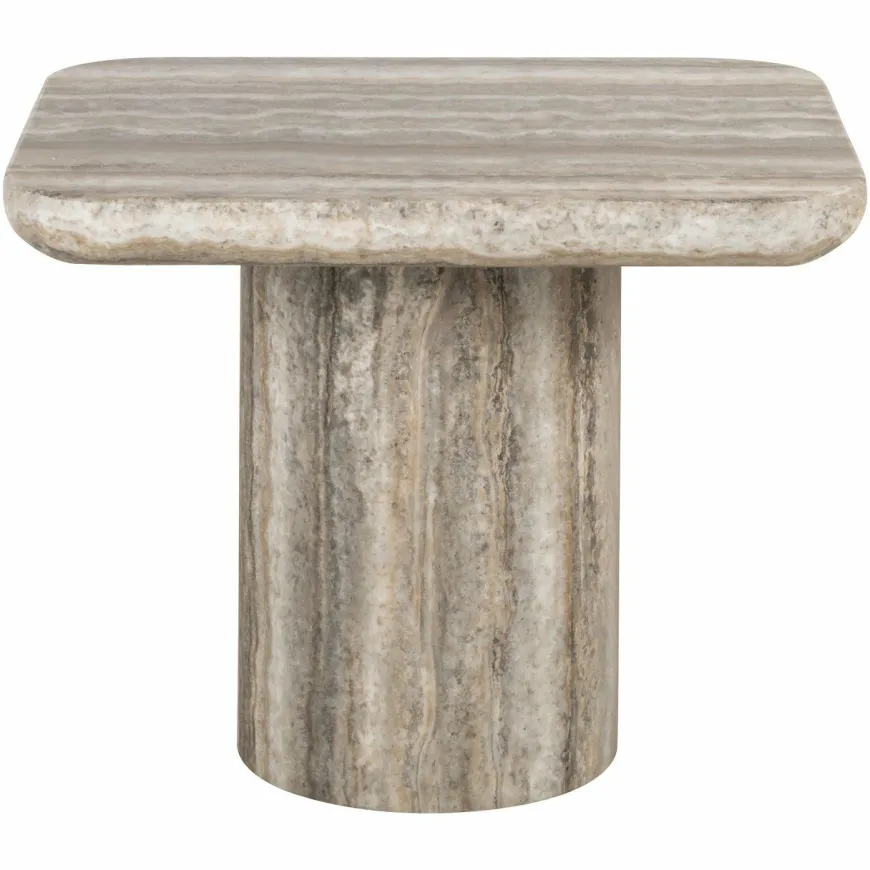 Richmond Interiors Bijzettafel Denizly grey faux travertine