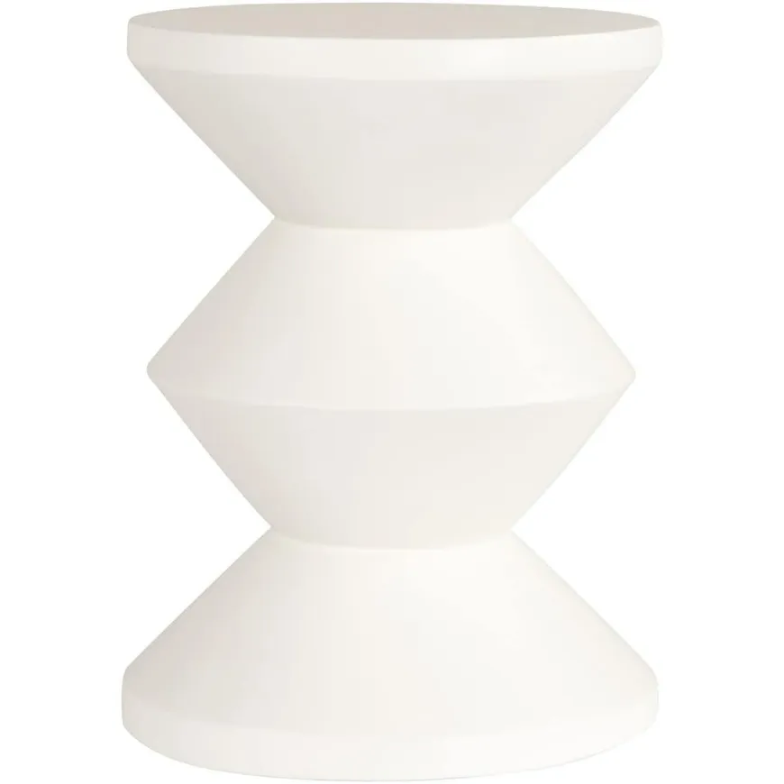 Richmond Interiors Bijzettafel Bloomstone Diablo 34Ø Wit