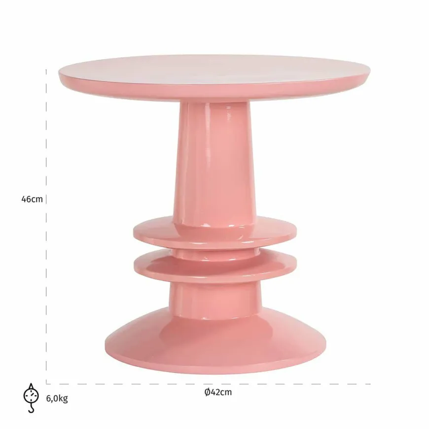 Richmond Interiors Bijzettafel Josy Pink