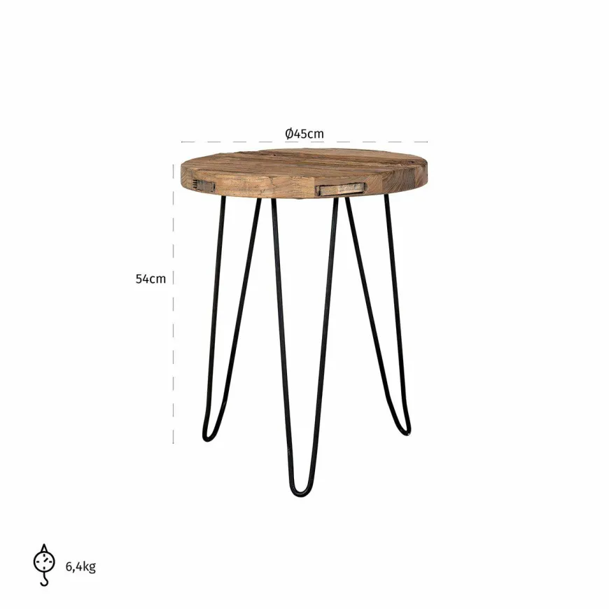 Richmond Interiors Bijzettafel Preston 54 cm