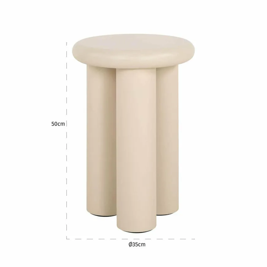Richmond Interiors Bijzettafel Elbaz 35Ø beige