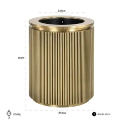 Richmond Interiors Bloempot Ironville 50Ø Brushed Goud