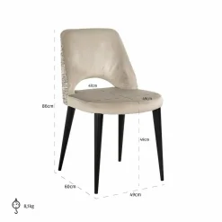 Richmond Interiors Chair Tabitha trendy nature / quartz khaki