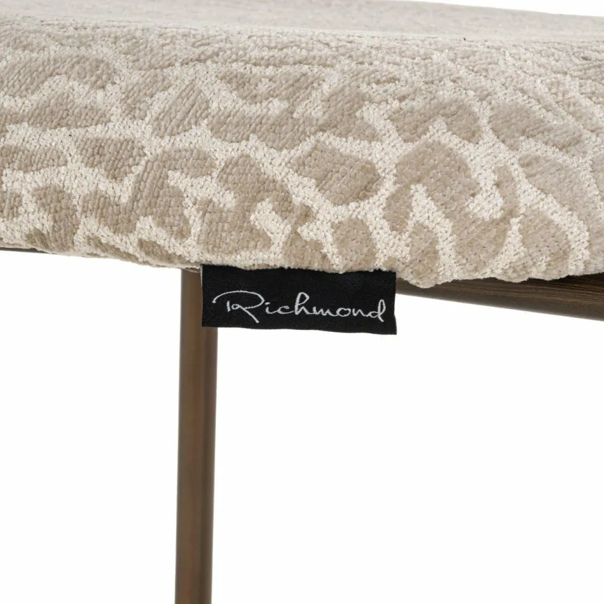 Richmond Interiors Counterstoel Xenia beige leopard fire retardant (Set of 2)
