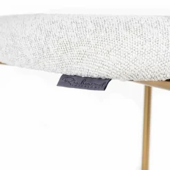 Richmond Interiors Counterstoel Xenia White Bouclé / Brushed Gold (Copenhagen 900 Bouclé White)