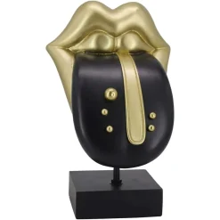 Richmond Interiors Deco object Tongue Zwart/Goud