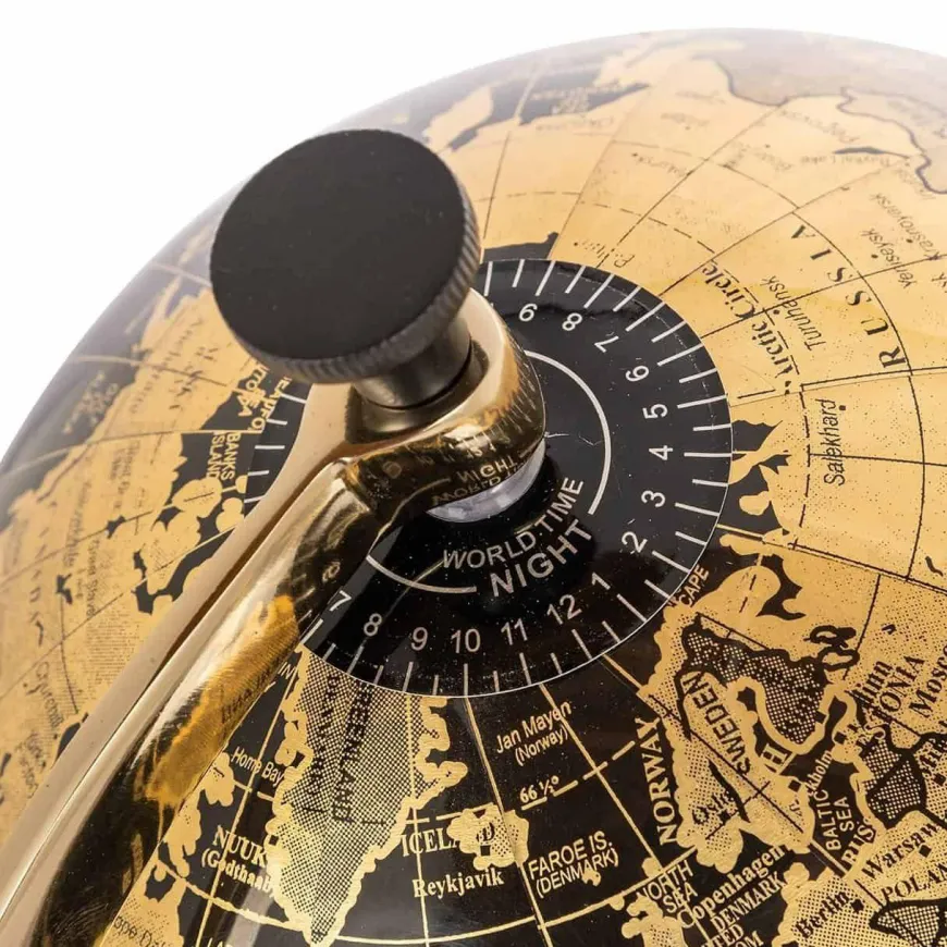 Richmond Interiors Deco object wereldbol Jilly Zwart