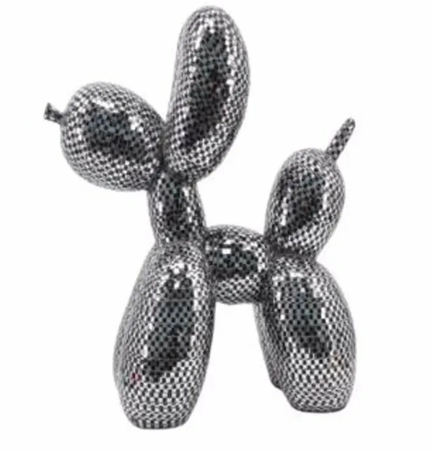 Richmond Interiors Dog deco object spiegel zwart