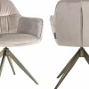 Richmond Interiors Draaistoel Aline khaki velvet