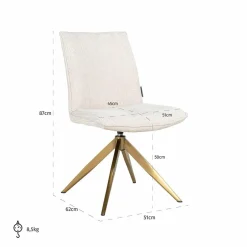 Richmond Interiors Draaistoel Dakota Niagara 902 beige chenille