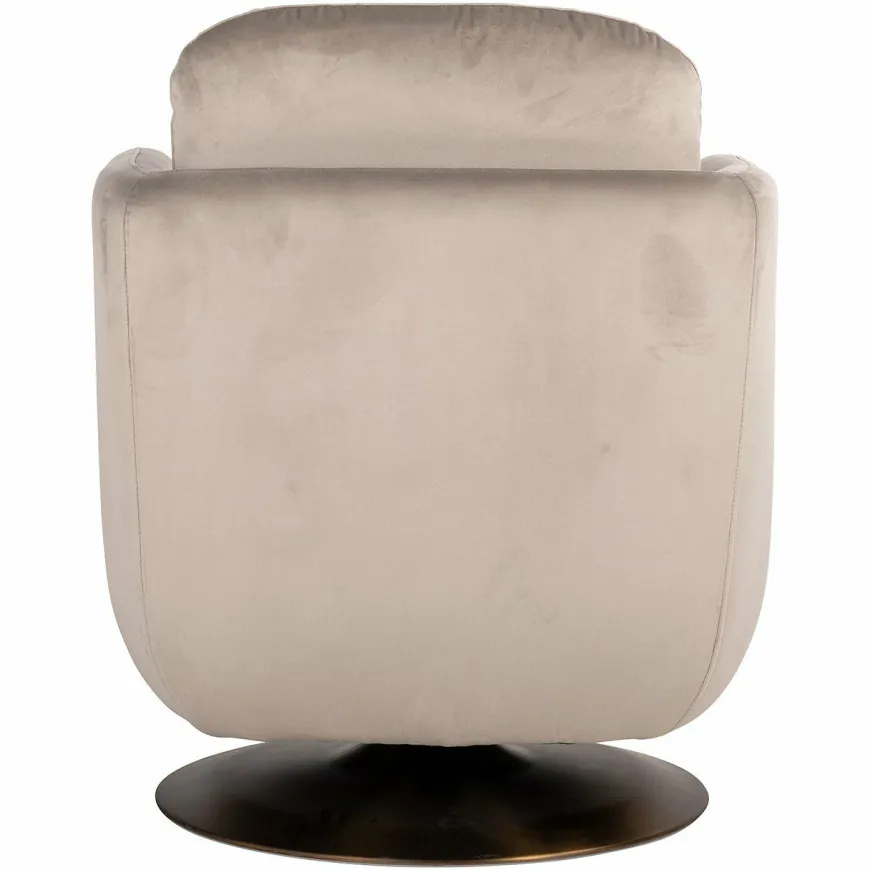 Richmond Interiors Draaifauteuil Turner khaki velvet