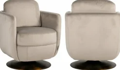 Richmond Interiors Draaifauteuil Turner khaki velvet