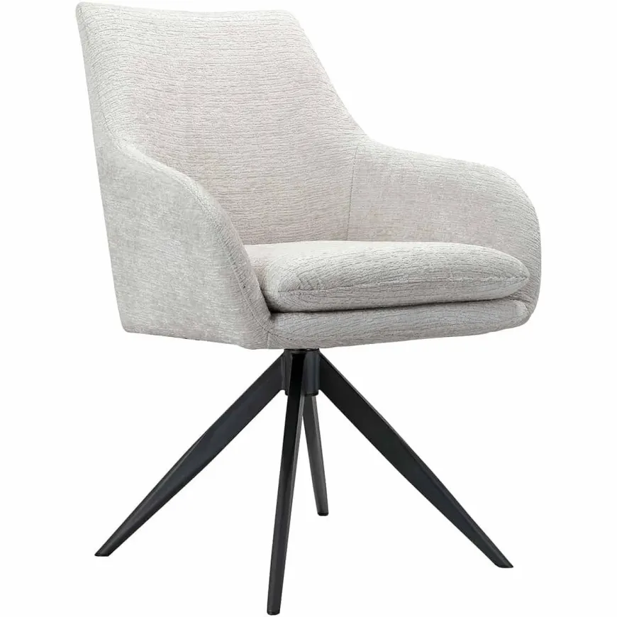 Richmond Interiors Draaistoel Lisonne cream fusion (Fusion cream 02)
