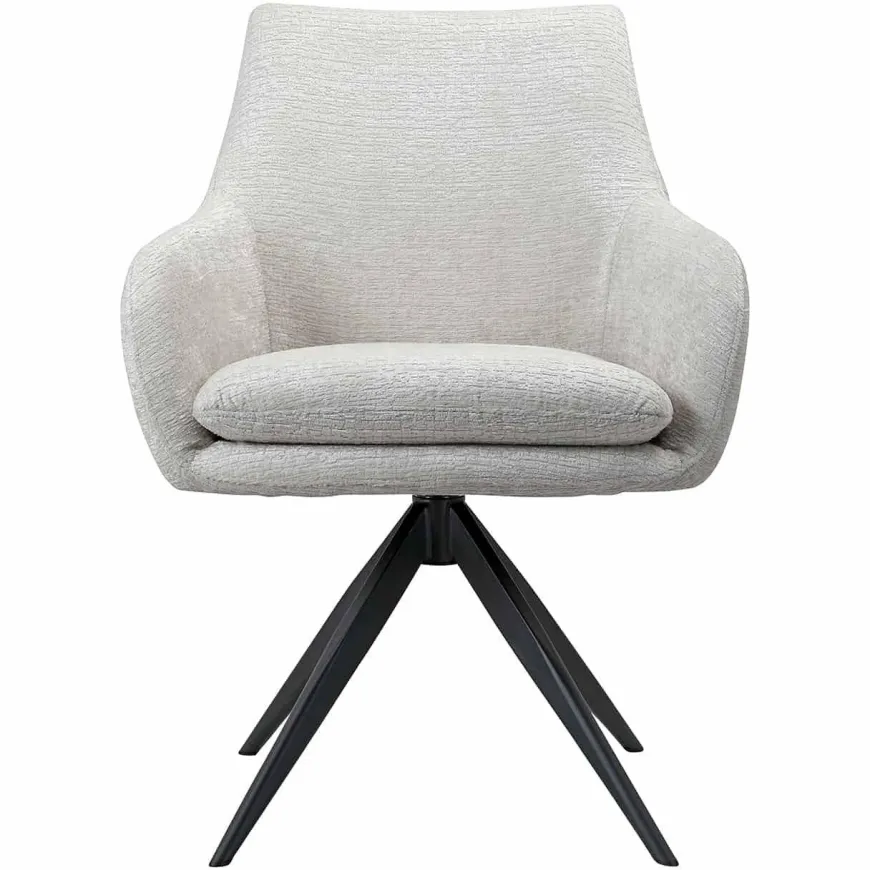 Richmond Interiors Draaistoel Lisonne cream fusion (Fusion cream 02)