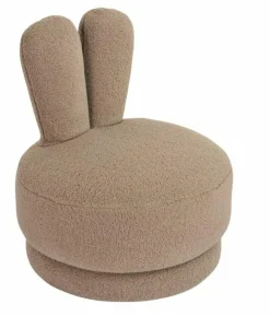 Richmond Interiors Draaifauteuil Bunny taupe teddy voor kinderen