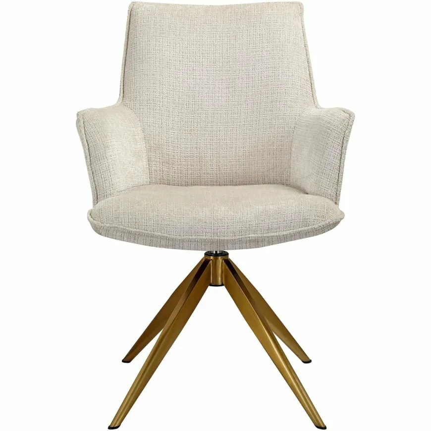 Richmond Interiors Draaistoel met arm Dakota Niagara 902 beige chenille