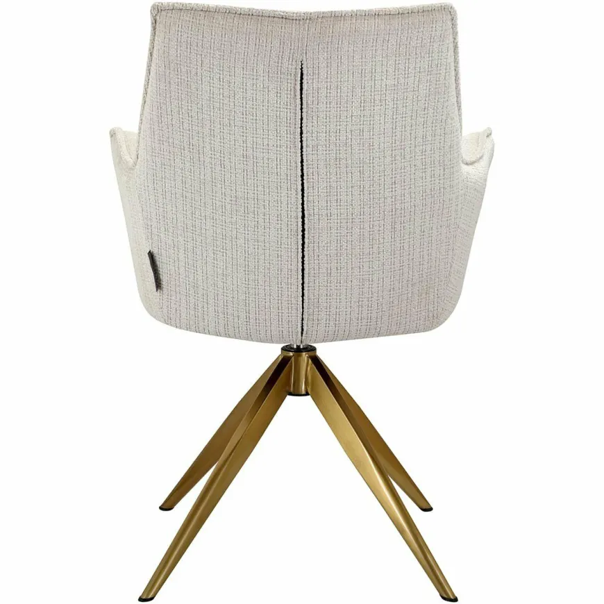 Richmond Interiors Draaistoel met arm Dakota Niagara 902 beige chenille