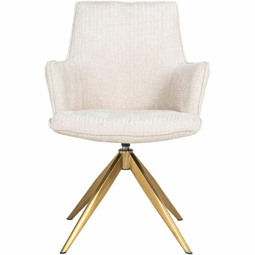 Richmond Interiors Draaistoel met arm Dakota Niagara 902 beige chenille