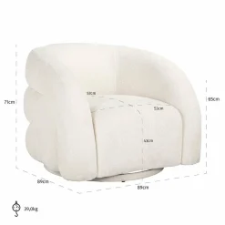 Richmond Interiors Draaifauteuil Arcus unicorn white