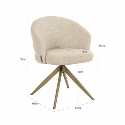 Richmond Interiors Draaistoel Zendaya biscotti