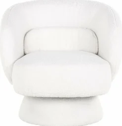 Richmond Interiors Draaifauteuil Senna white furry