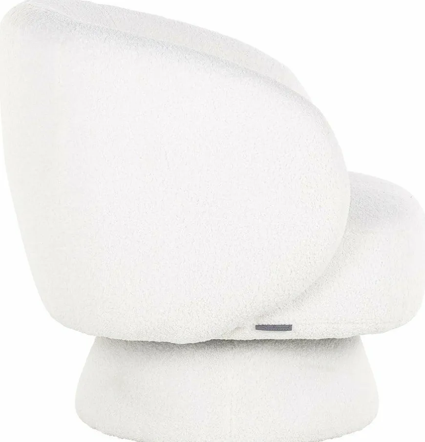 Richmond Interiors Draaifauteuil Senna white furry