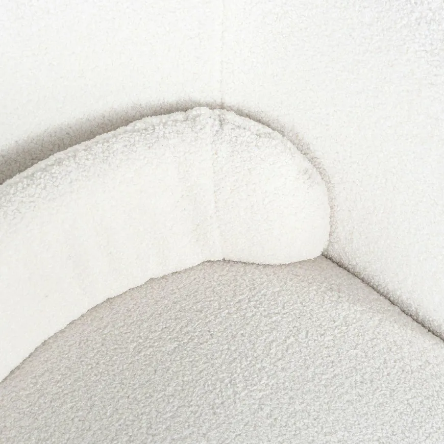 Richmond Interiors Draaifauteuil Senna white furry