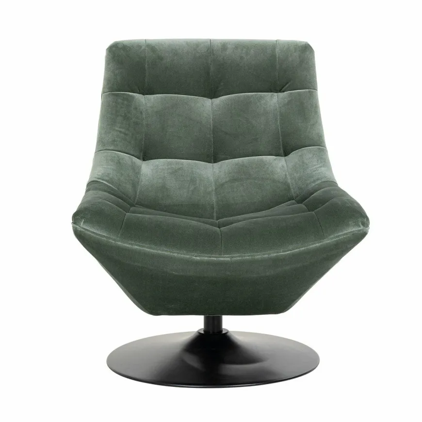 Richmond Interiors Draaifauteuil Richelle Jade Velvet (Genova 504 Jade)
