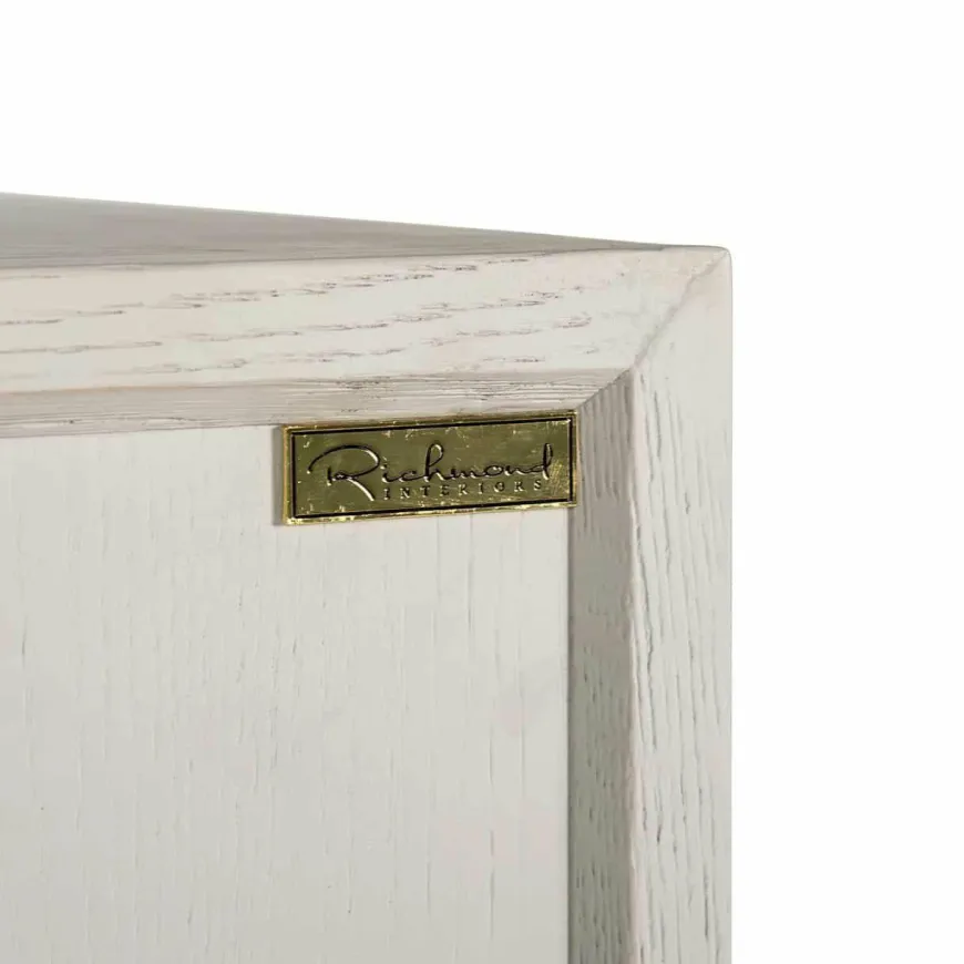 Richmond Interiors Dressoir Whitebone brass 4-deuren (Verona Grey)