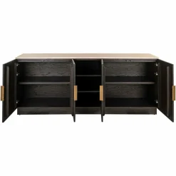 Richmond Interiors Dressoir Claremont brown 4-doors 2-shelves