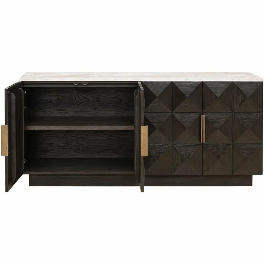 Richmond Interiors Dressoir Claremont 4-deurs Bruin