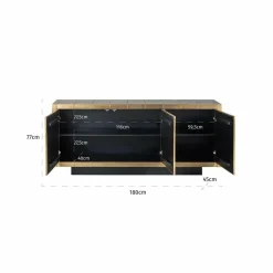 Richmond Interiors Dressoir Collada 3-deuren goud