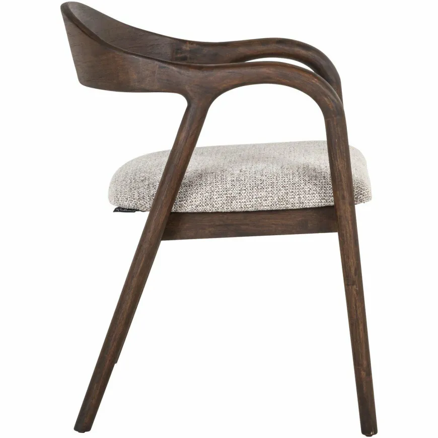 Richmond Interiors Eetkamerstoel Mihara mocca fancy