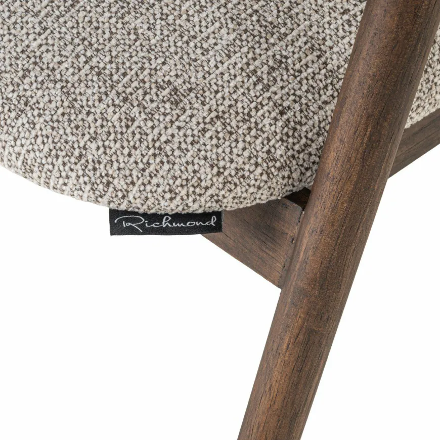 Richmond Interiors Eetkamerstoel Mihara mocca fancy
