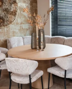 Richmond Interiors Eetkamerbank corner Hillpark lovely beige 170 cm