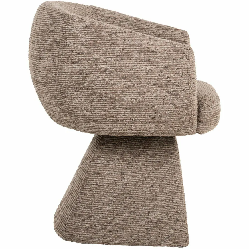 Richmond Interiors Eetkamerstoel Quiriro mocca linear swivel
