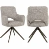 Richmond Interiors Eetkamerstoel Ginerva earth tweed swivel