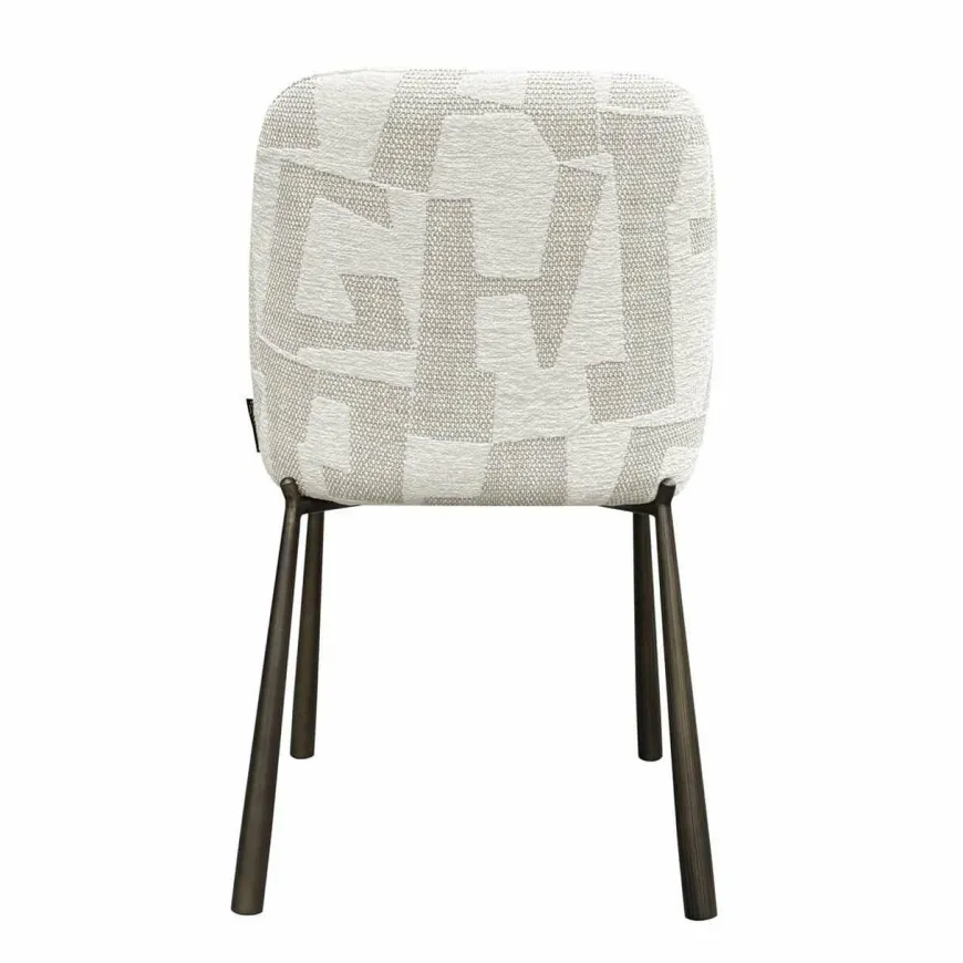 Richmond Interiors Eetkamerstoelen Lana set van 2 Beige graffic