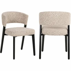 Richmond Interiors Eetkamerstoel Zeno beige leopard