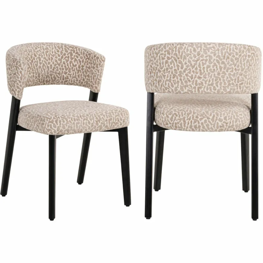 Richmond Interiors Eetkamerstoel Zeno beige leopard